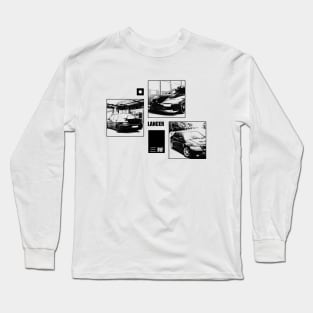 MITSUBISHI LANCER EVO IX Black 'N White Archive Long Sleeve T-Shirt